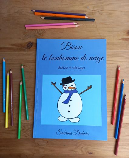 livre pour enfants Bisou le bonhomme de neige, Sabrina Dubois