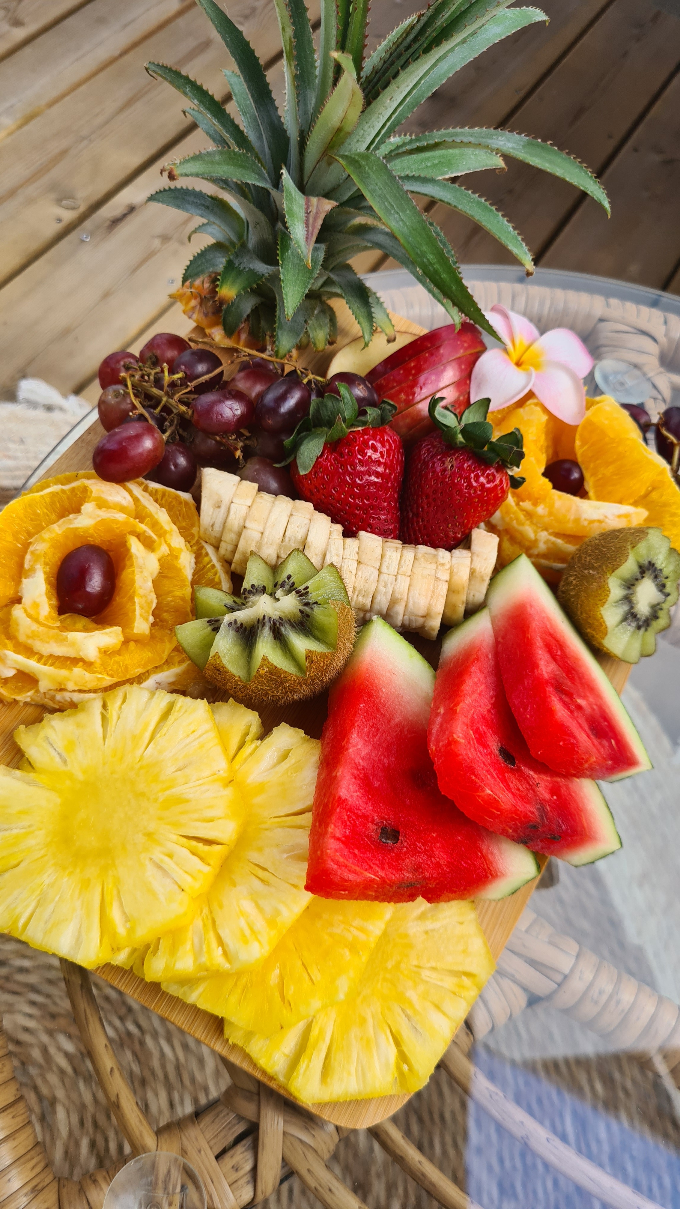 Plateau de fruits frais ou plateau gourmand en suppléments de votre accès spa, privatisation ou parcours de soin chez Lit'Dromassage Wellness Spa & Beauty à Saint-Denis- La Réunion