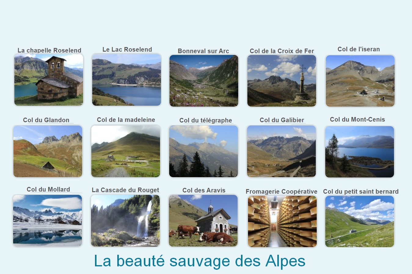 Vignettes montagnes sur guidevoyageur