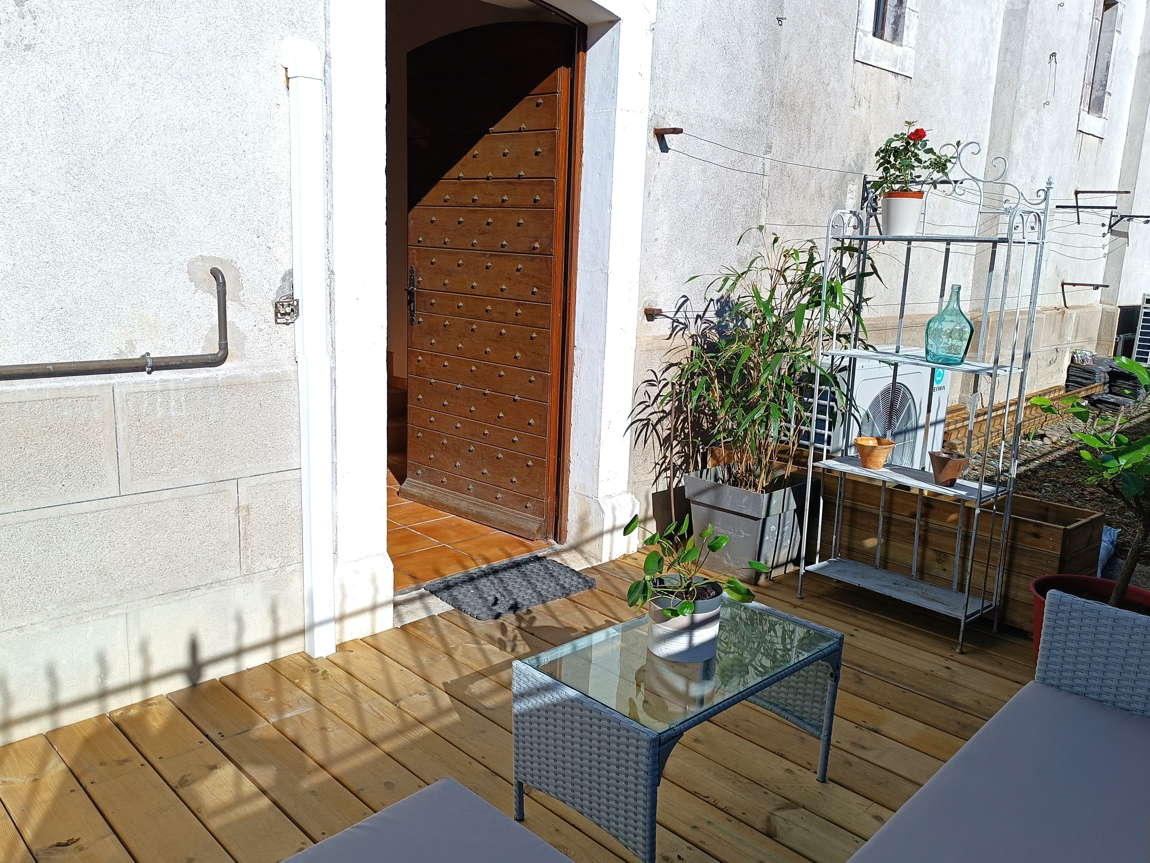 Terrasse privative dans gite