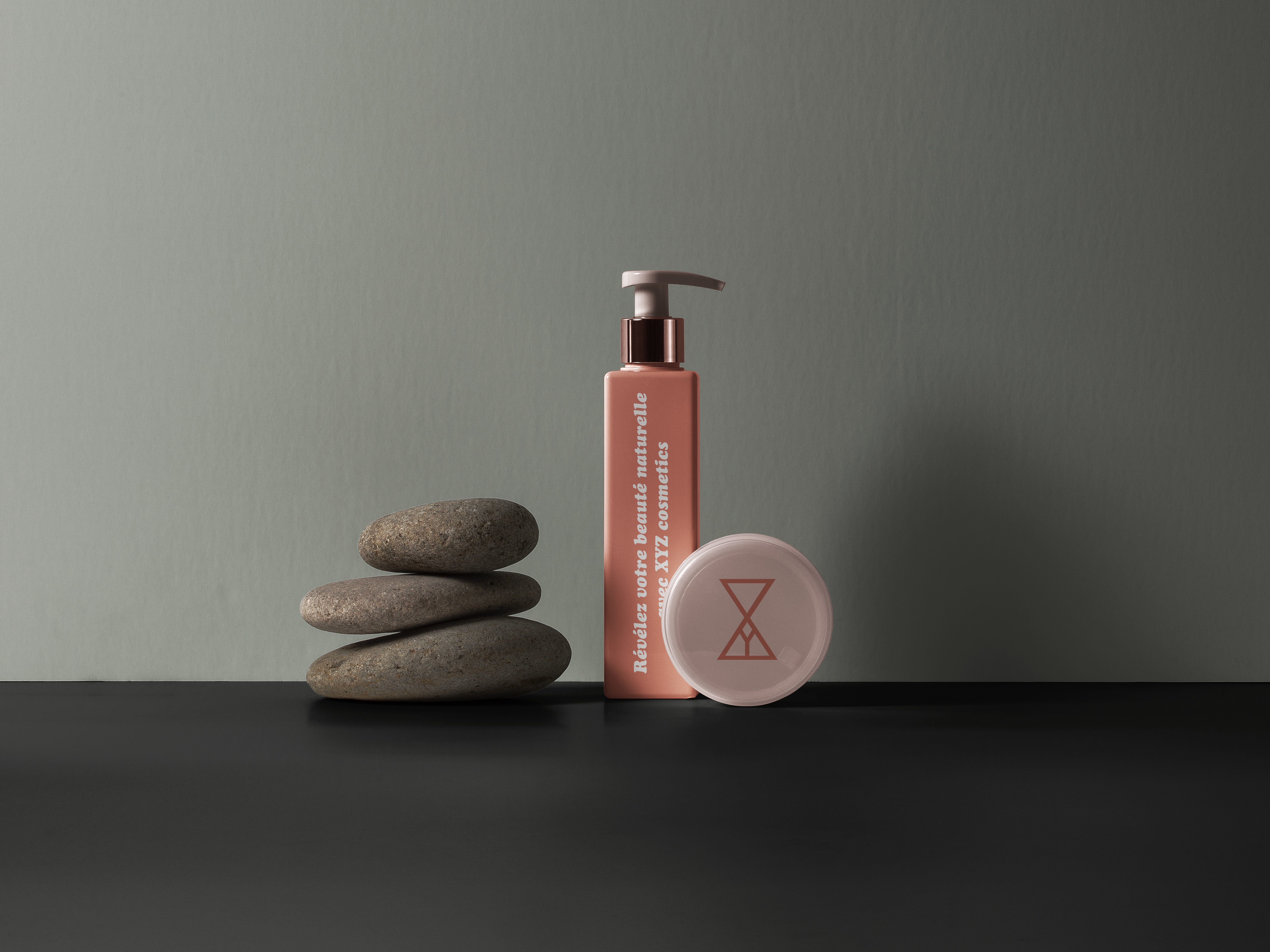 Basic lotion cosmetics mockup 