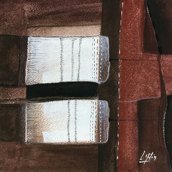 Mineral 2 technique mixte sur papier 20 x 20