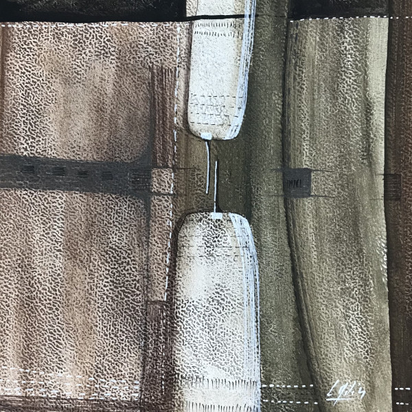 Mineral 3 technique mixte sur papier 20 x 20