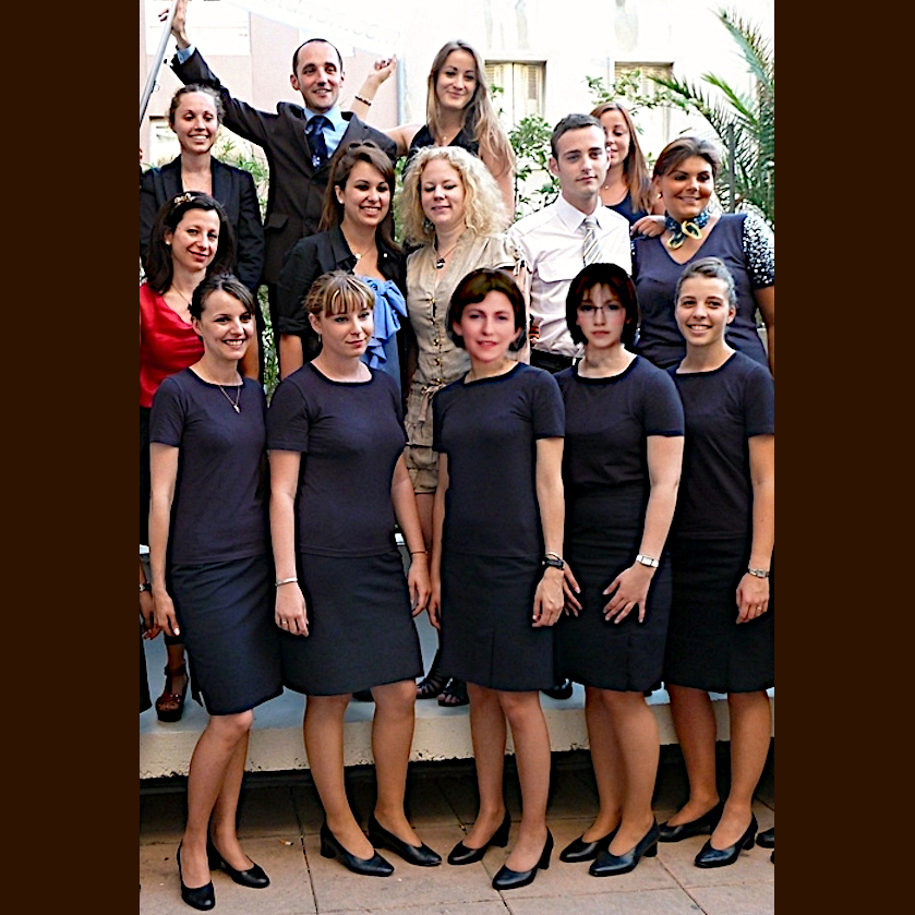 Moi et Erica pour notre stage d'assistantes chez Accor.