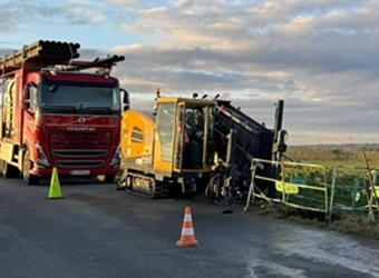 Forage dirigé avec une XCMG. 