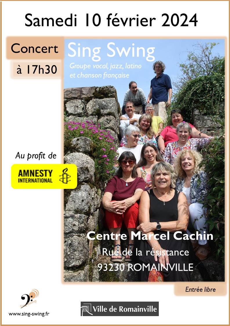 Concert Sing Swing le 10 février 2024 à Romainville (93)