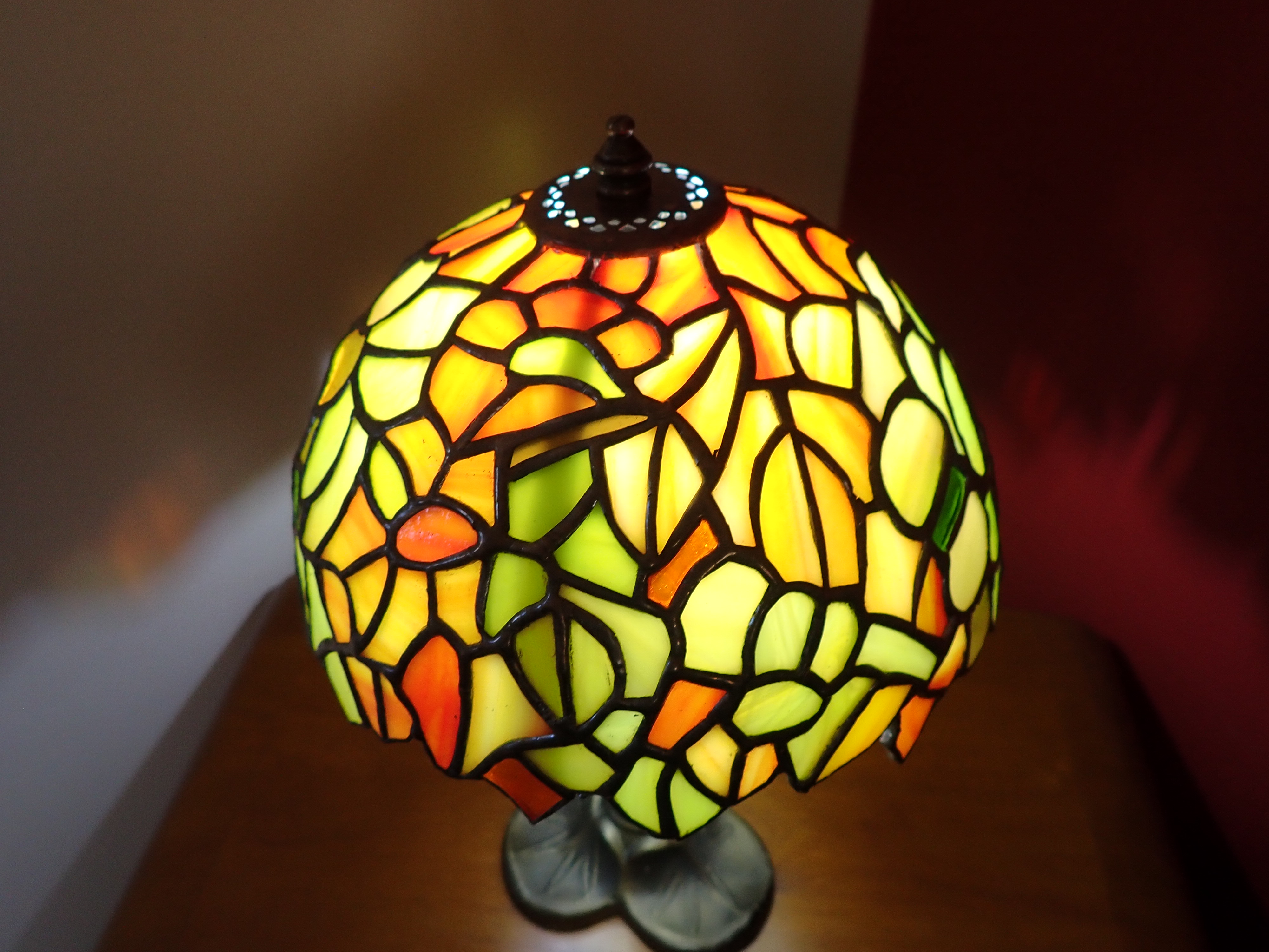 23 abatjourtiffanyorange la dame de verre montelimar france