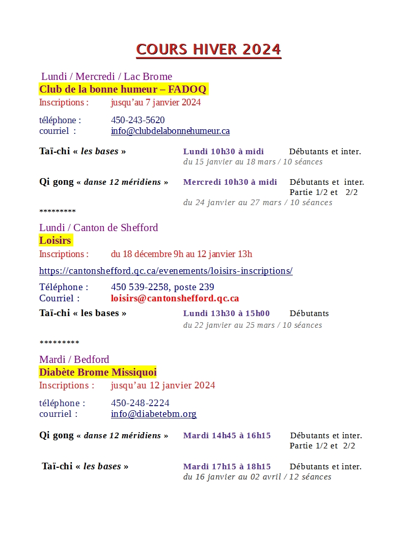 Hiver-2024 horaire organismes p1