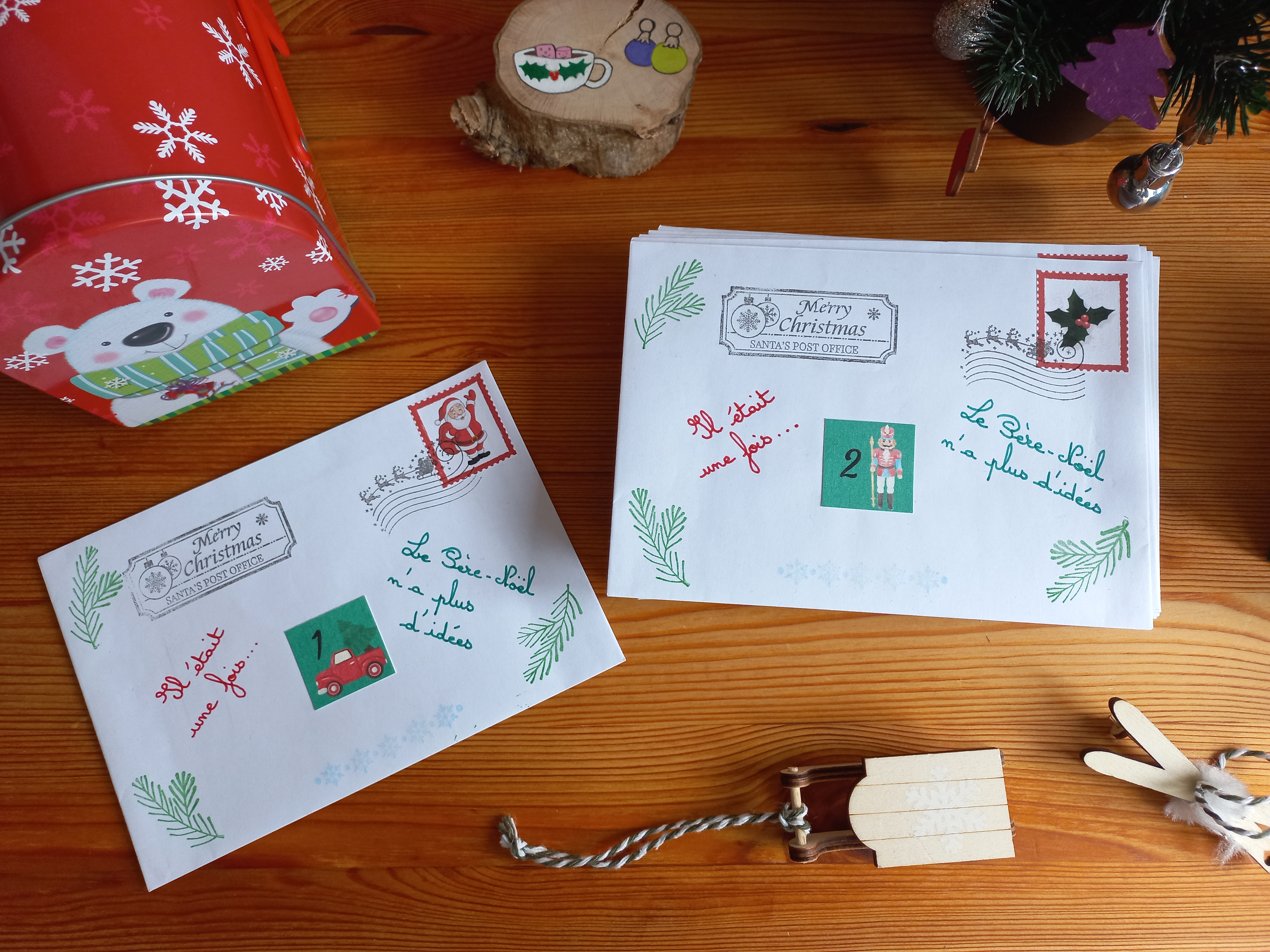 Calendrier de l'avent Le Père Noël n'a plus d'idées DIY
pdf à imprimer et à mettre en scène