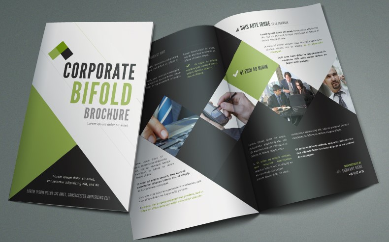 Free bi fold brochure template by pixeden d45nll5