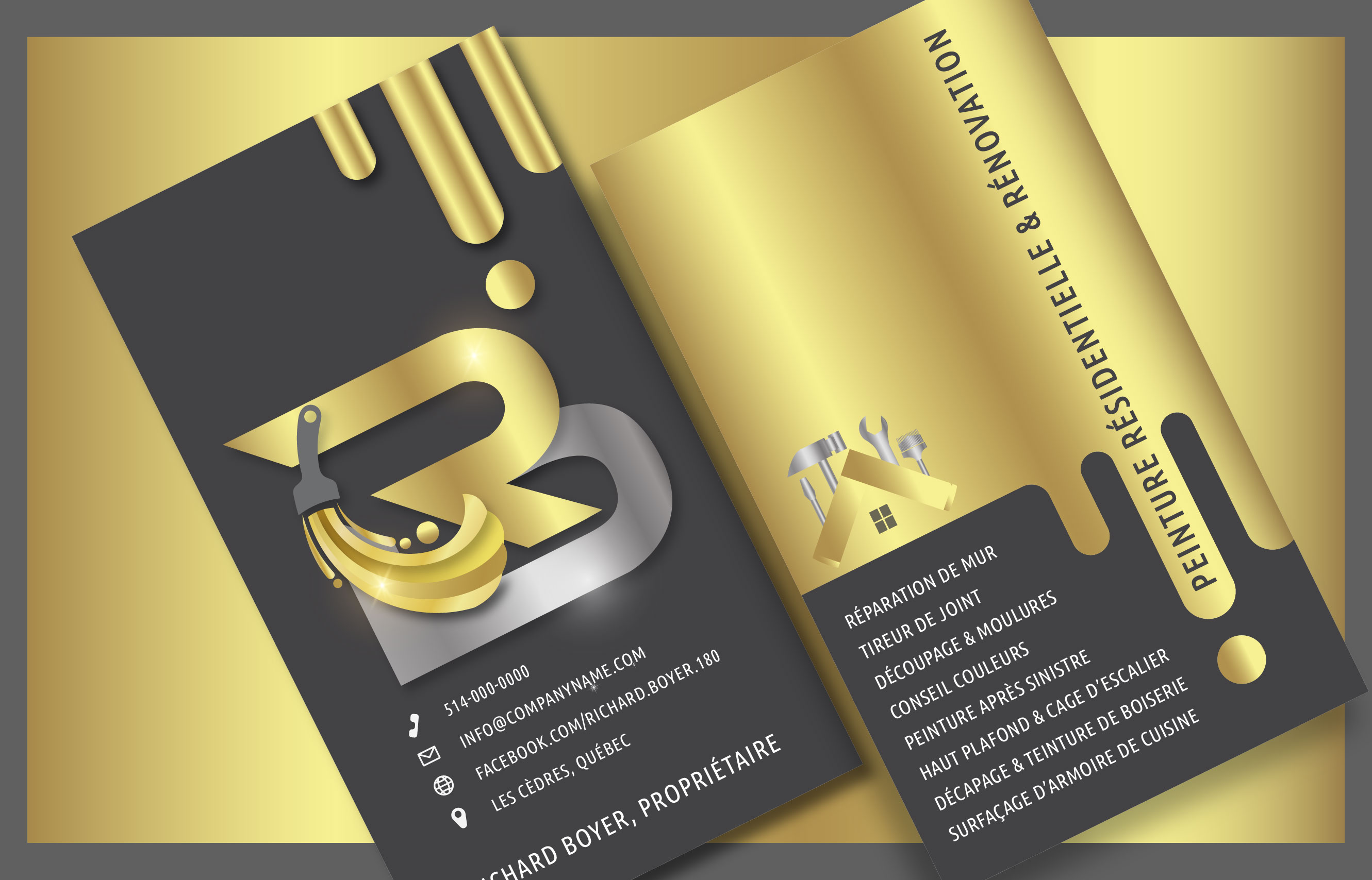 Touch up gold carte d affaire richard boyer peinture 3 01
