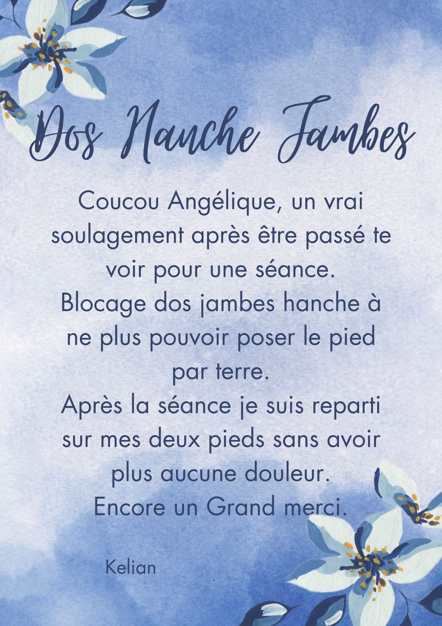 Dos hanche jambes