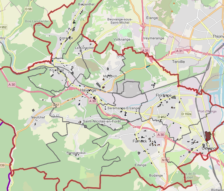Concertation locale - cartographie Za ENR - Commune de Fameck