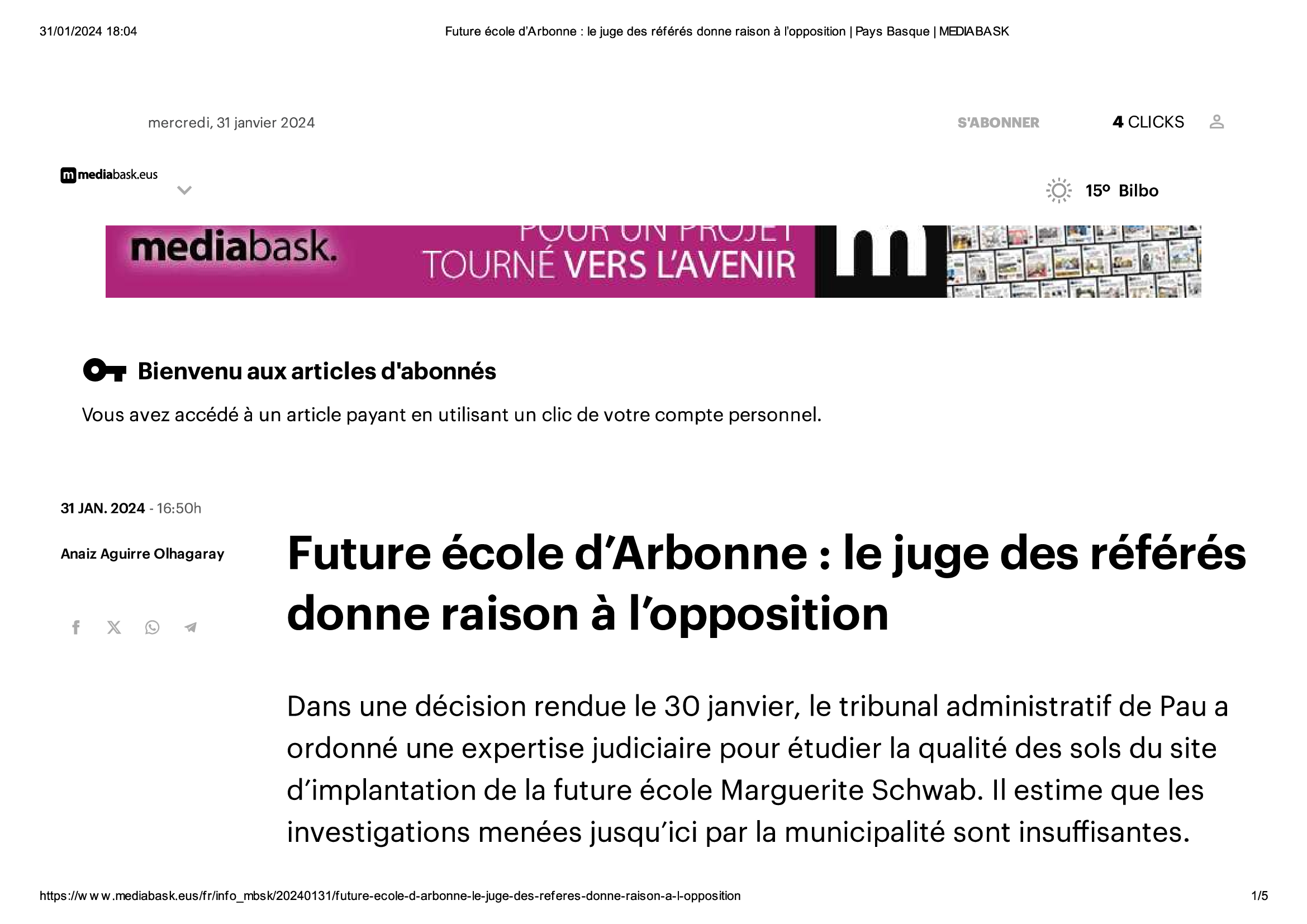 Mediabask 31 jan 24
