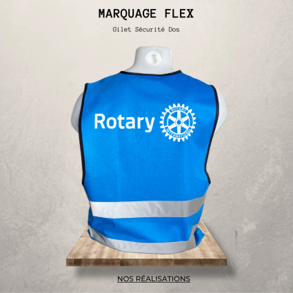 Marquage gilet secu dos