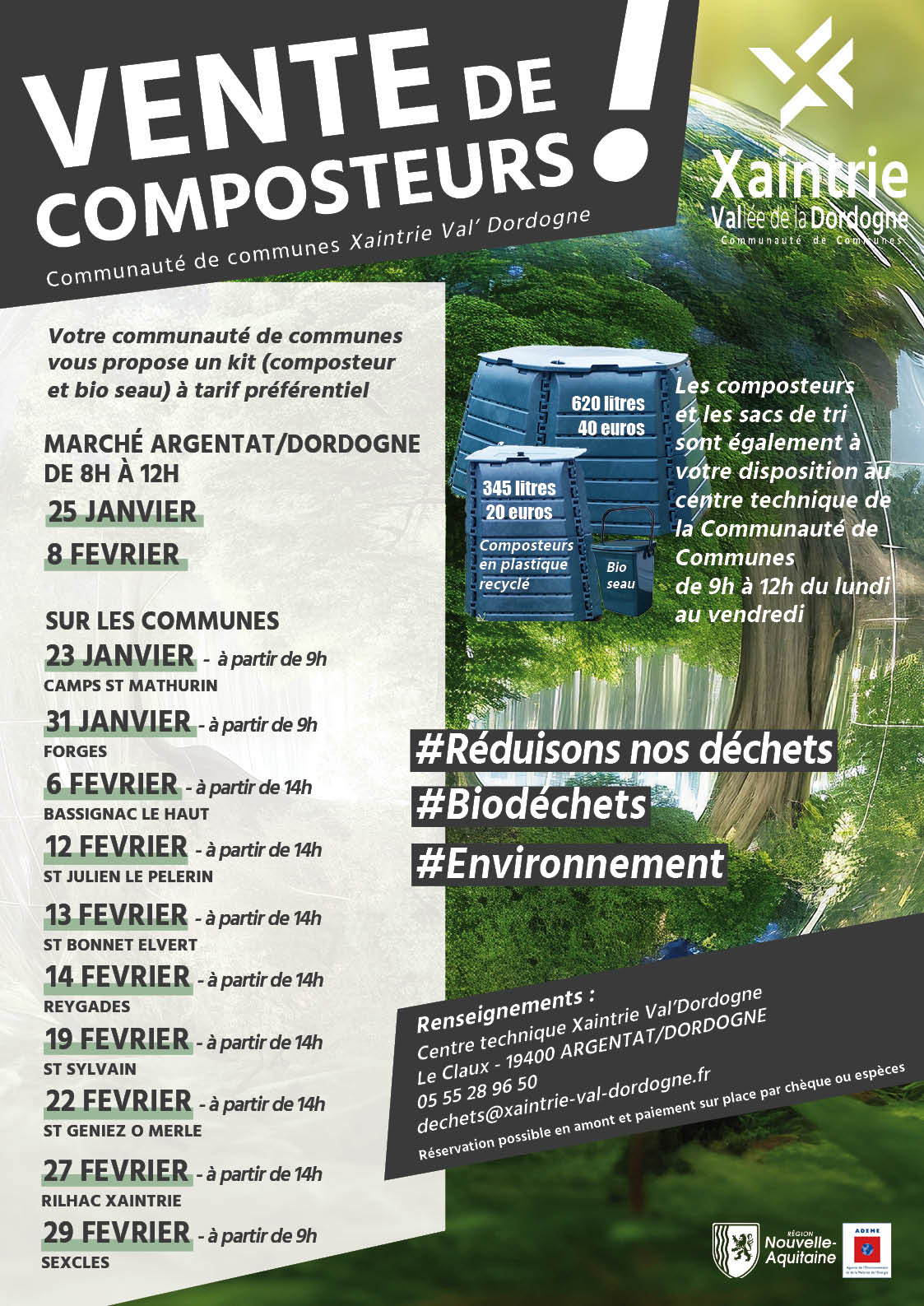 Vente de composteurs