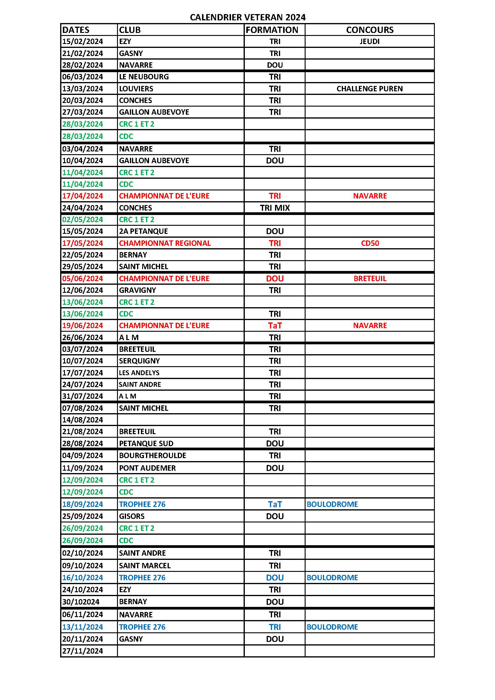 Calendrier vet 2024 1