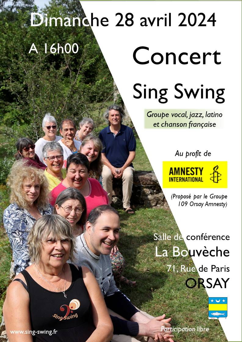 Concert Sing Swing le 28 avril 20245 à Orsay (91)