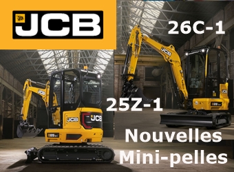 Nouvelles mini-pelles JCB