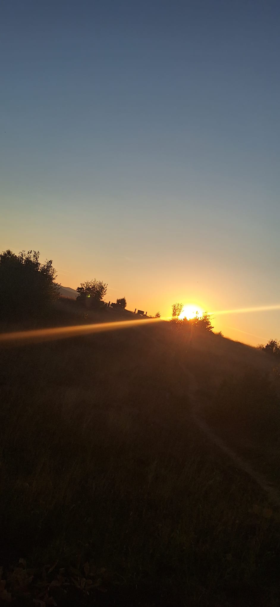 Coucher de soleil lac du p