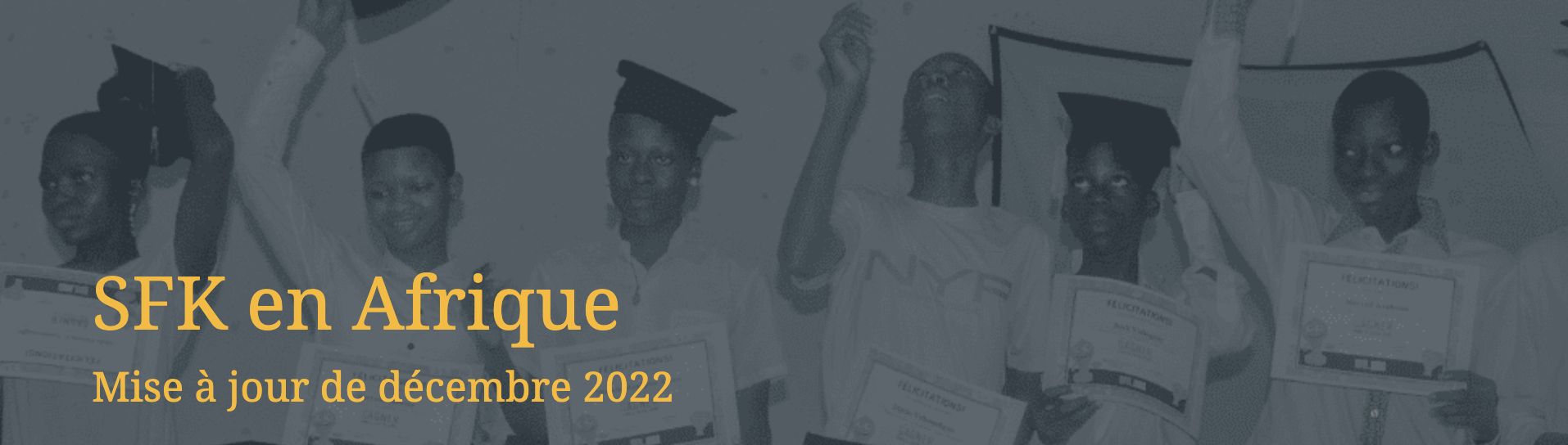 SFK en Afrique – Remise des diplômes de décembre 2022