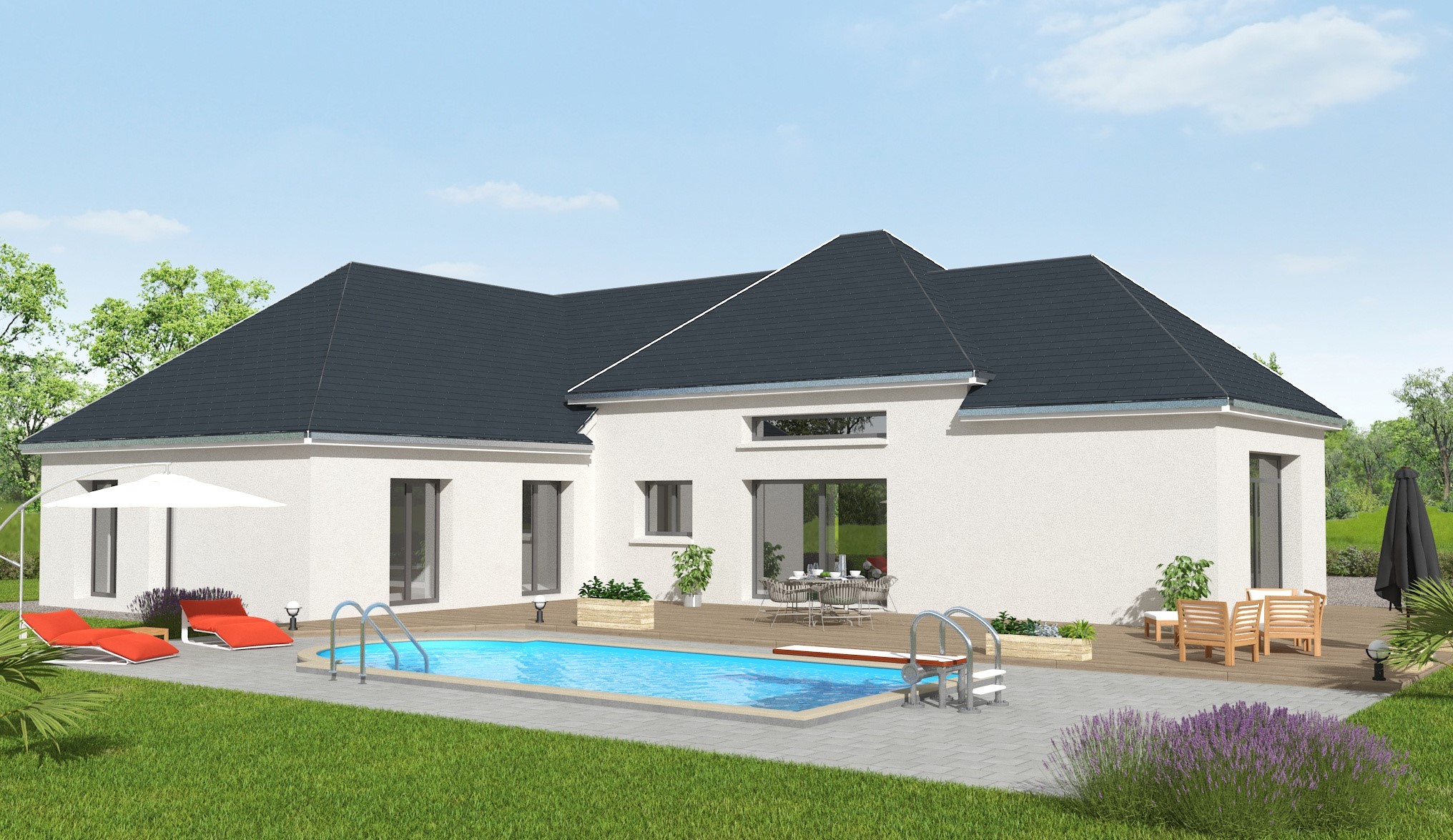 Maison l piscine