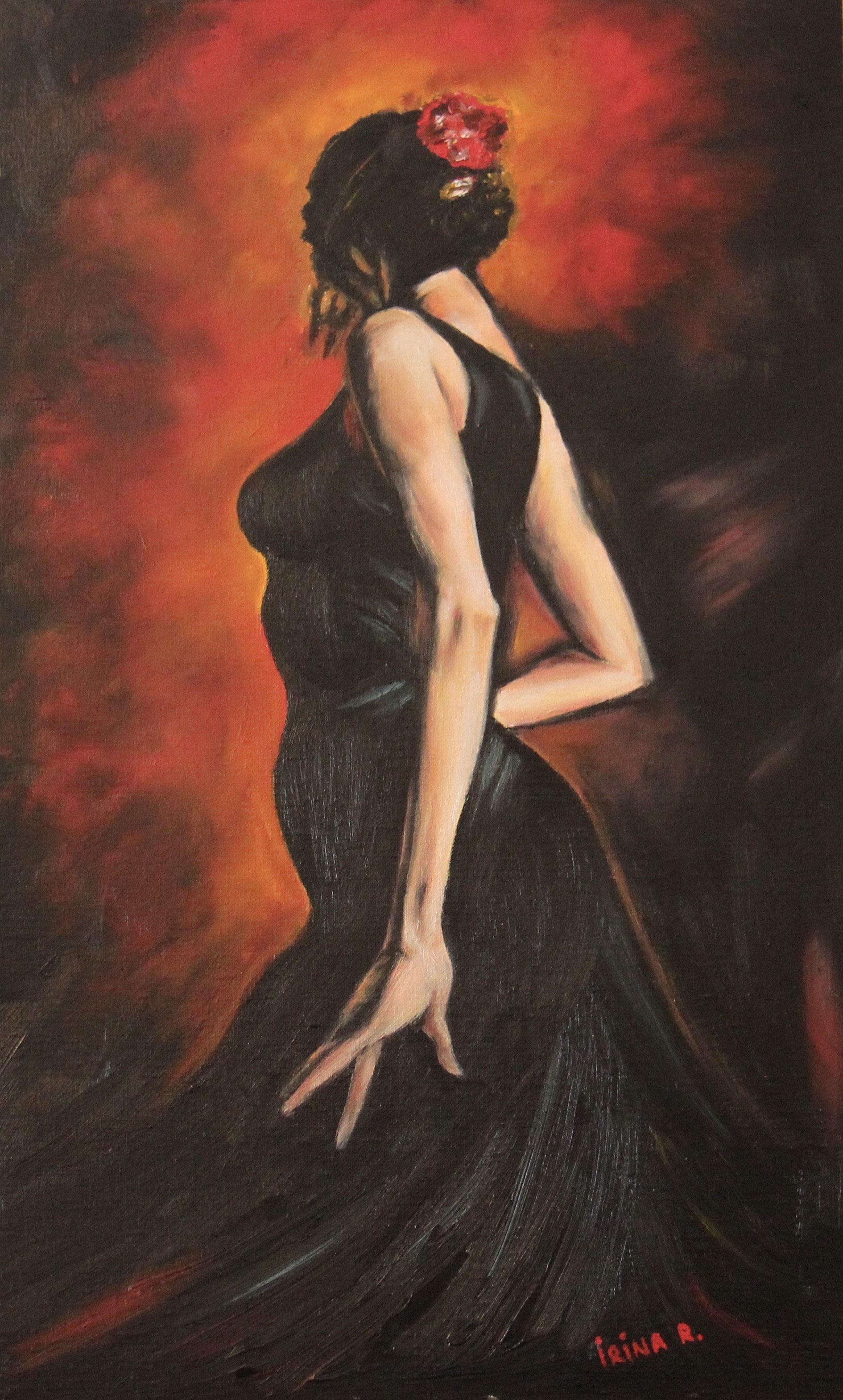 Flamenco1 peinture irinart