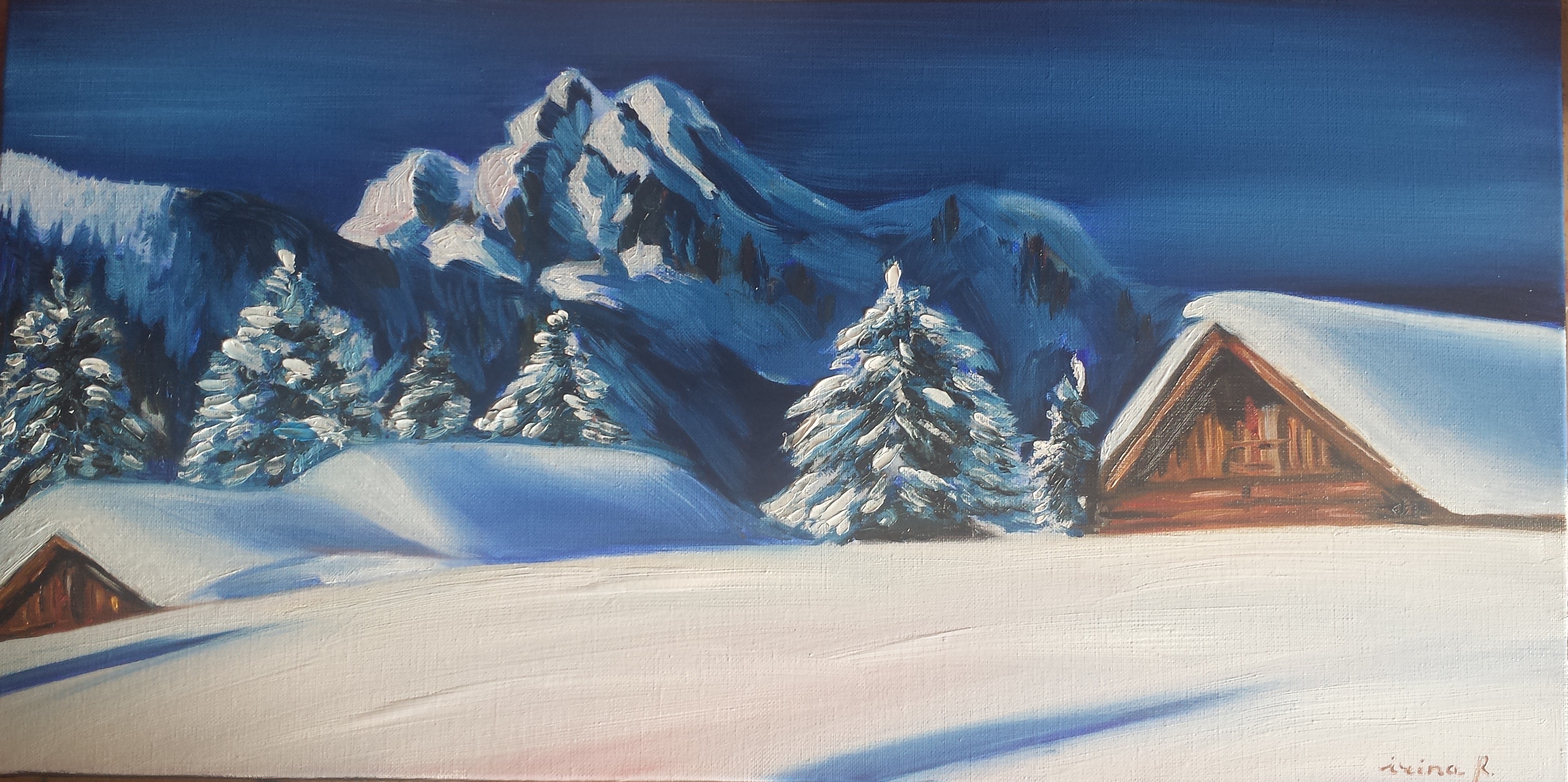 Montagne peinture irinart