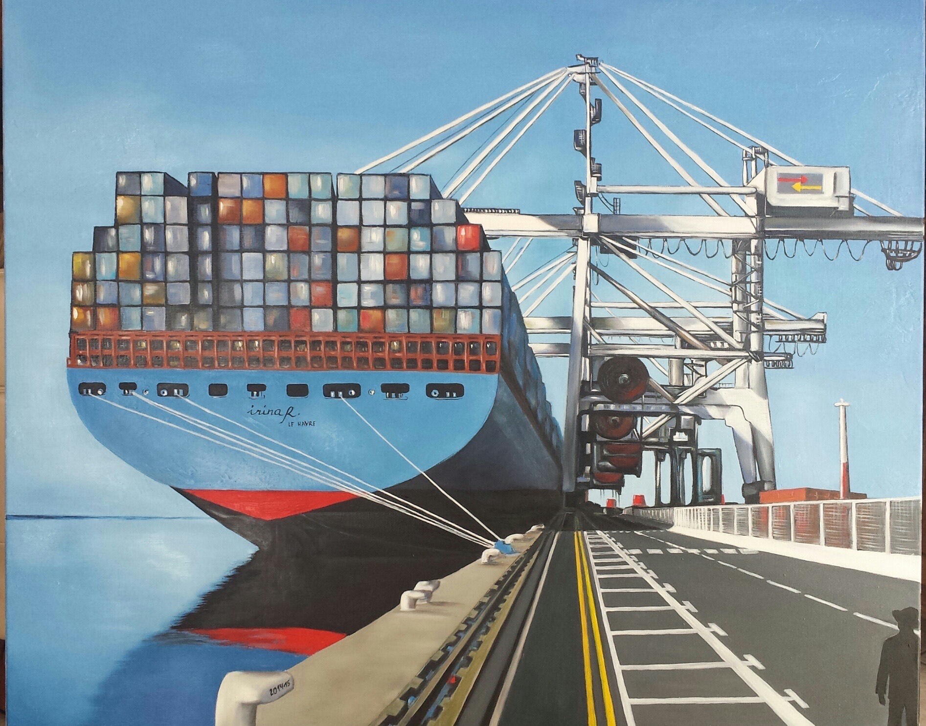 Port du havre peinture irinart