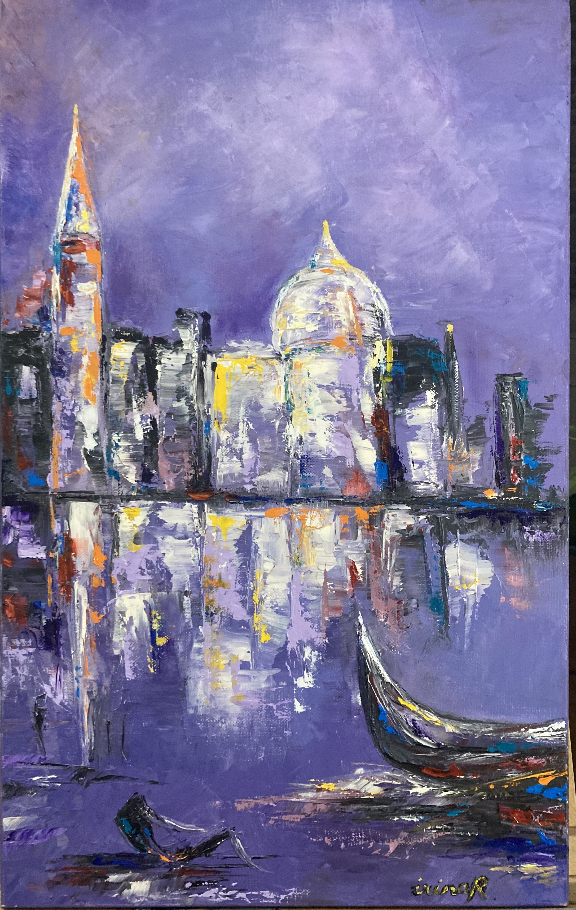 Venise violet peinture irinart