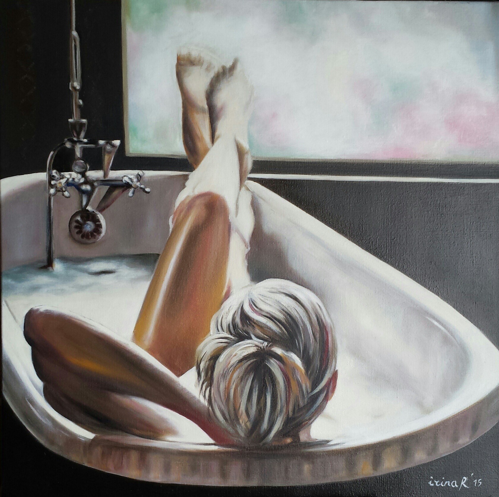 Dans son bain peinture irinart