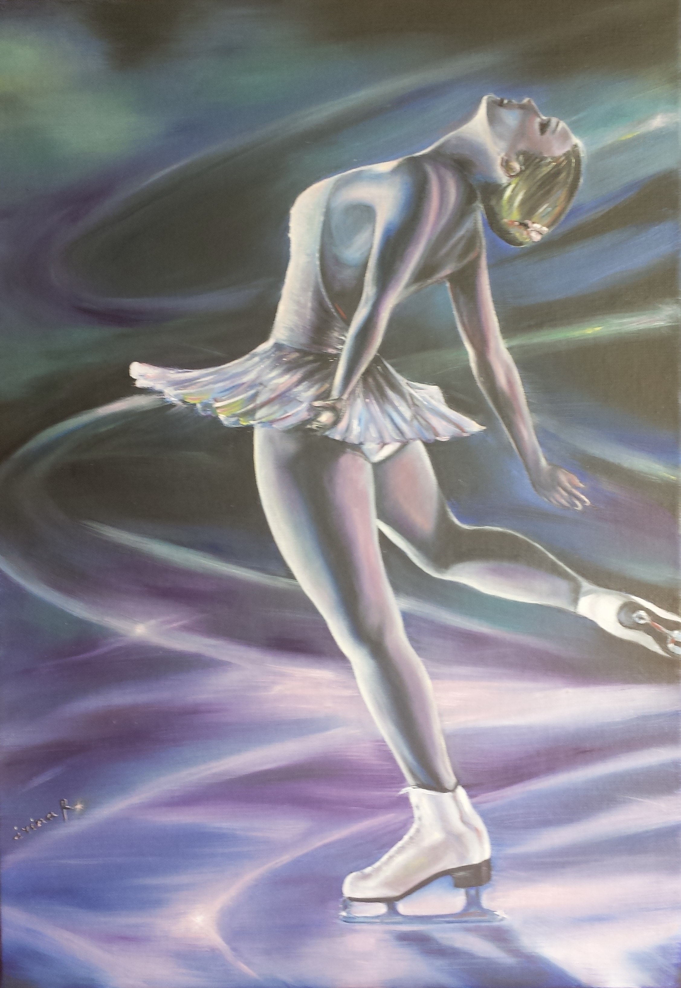 Patineuse peinture irinart