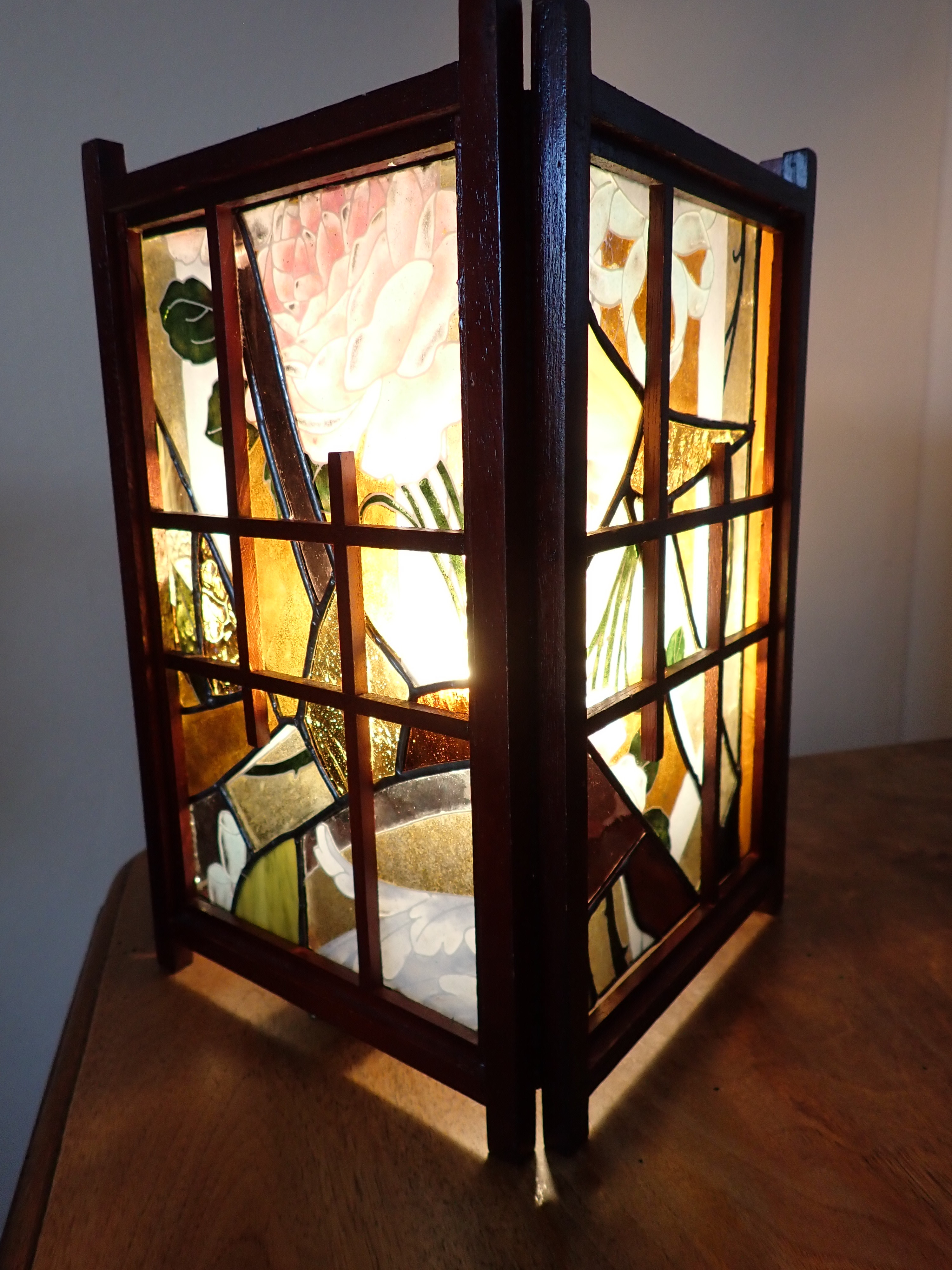 26 lanterne bois la dame de verre montelimar france