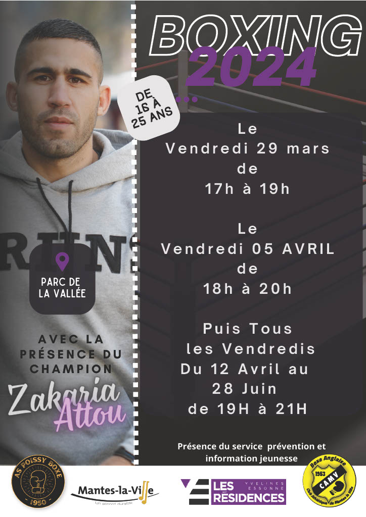 Affiche boxe 2024