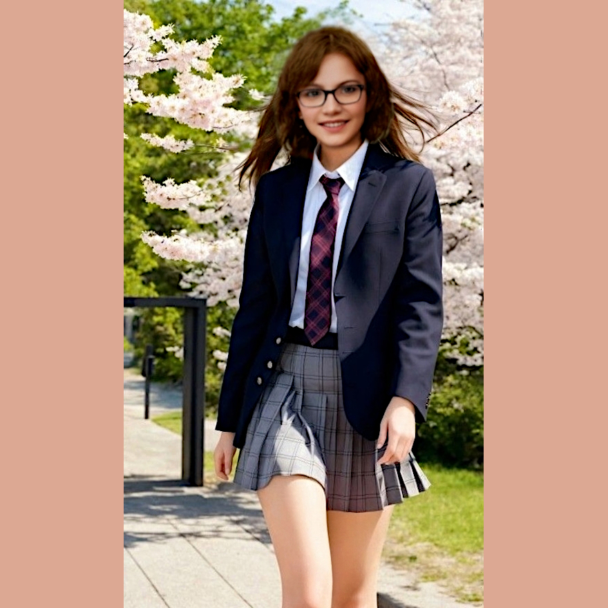 Plus du tout garçon manquée, Camille est heureuse d'être une jeune fille et porte fièrement l'uniforme du collège.