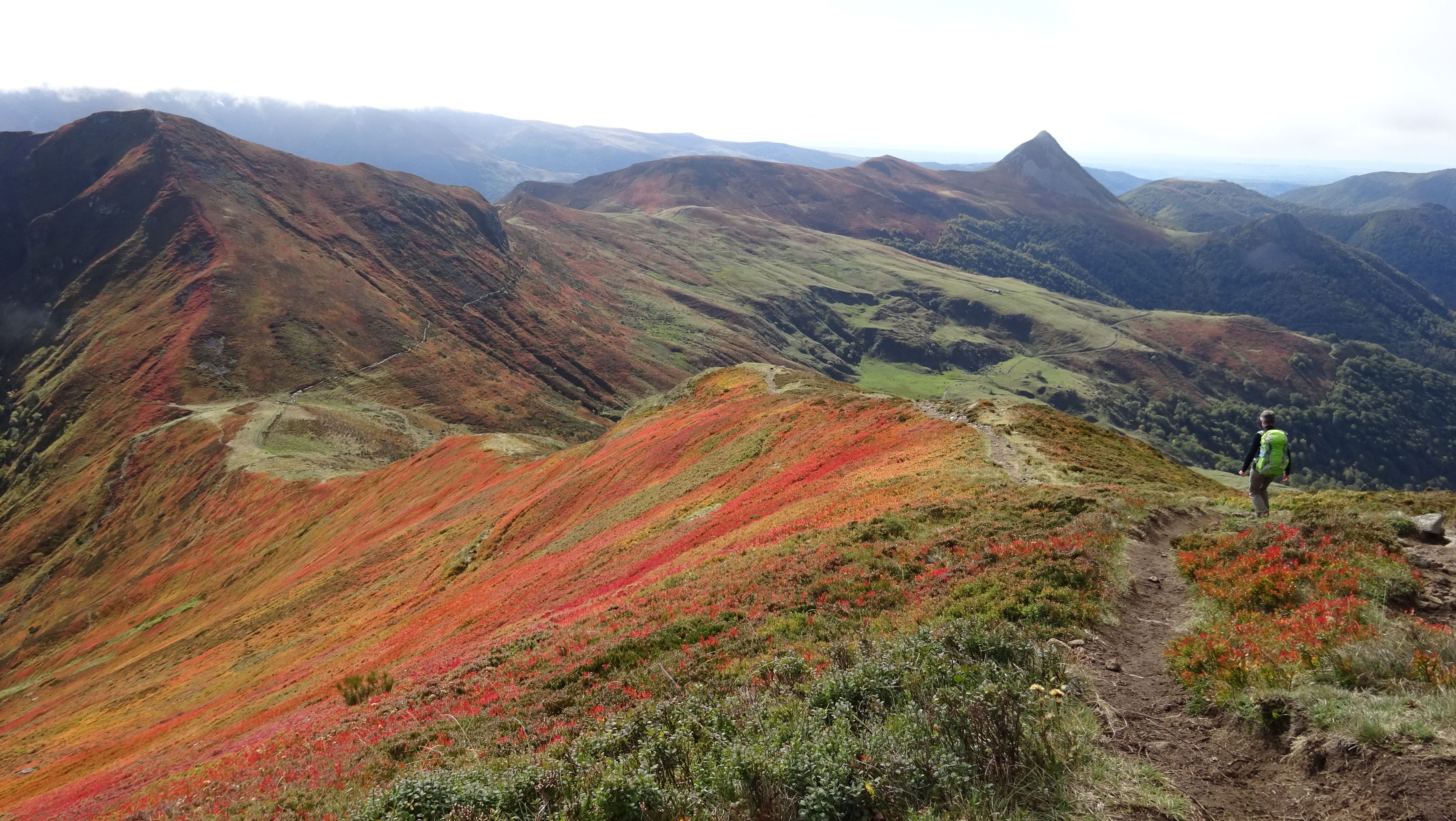 Col de cabre puy bataillouse et puy griou