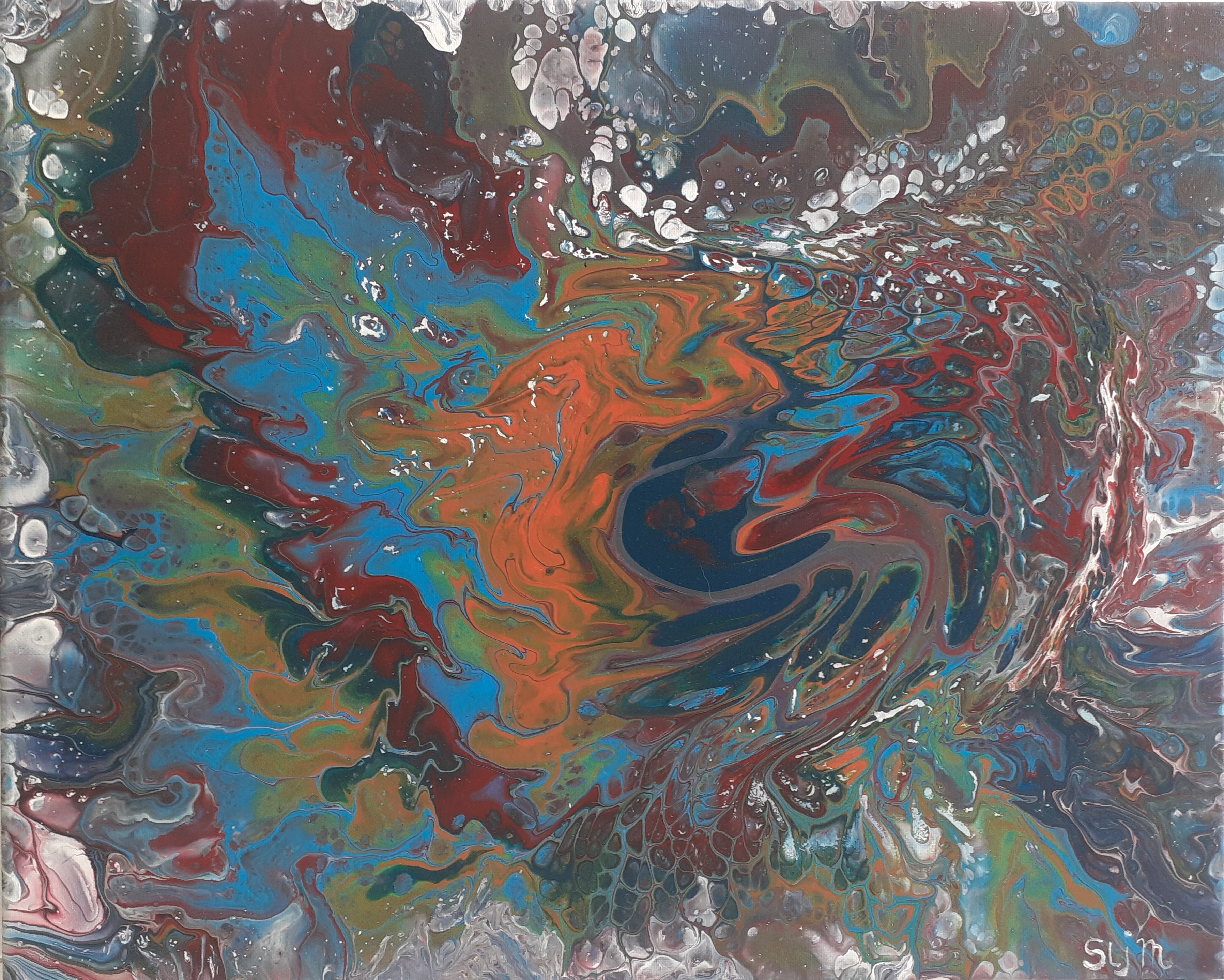 La Gitane, 40 x 50, Acrylique fluide sur toile