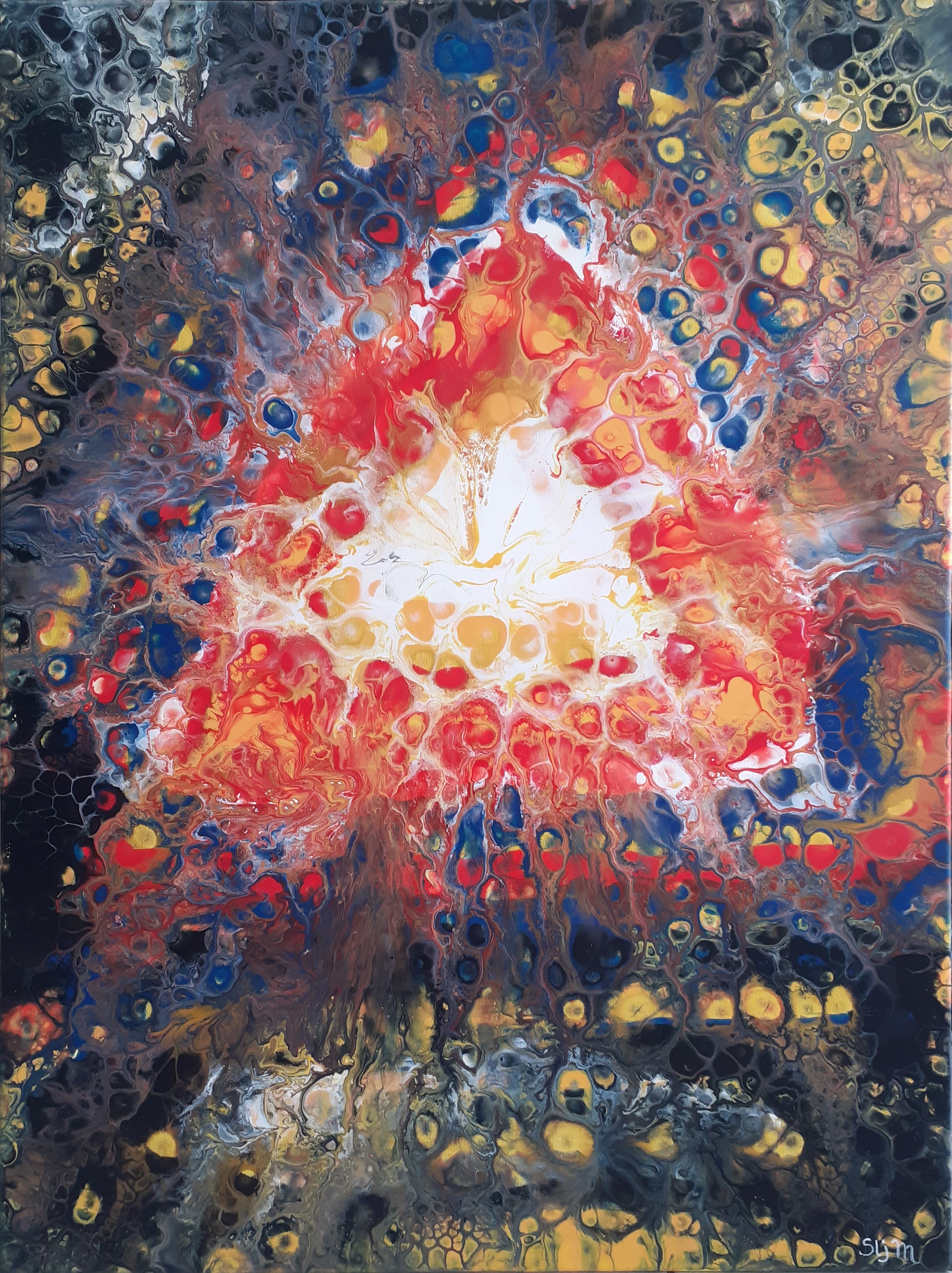 Lumière, 80 x 60, Acrylique fluide sur toile