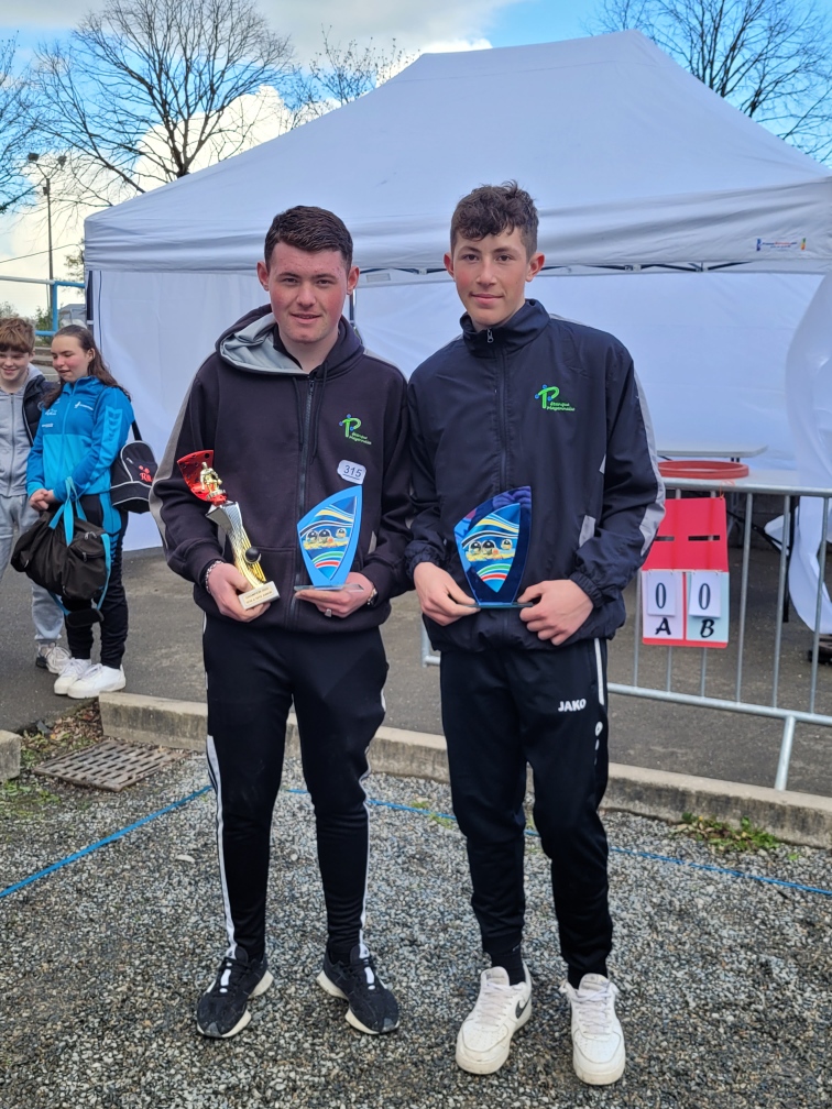 Tom Berthe : Champion tête à tête junior et Noah Berthe vice champion