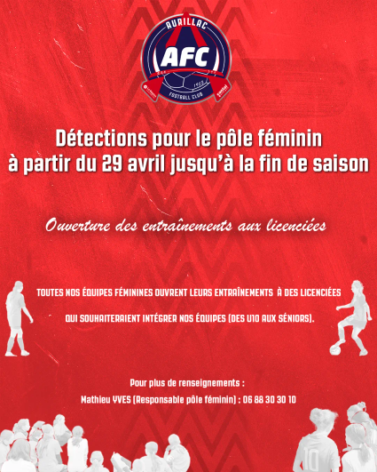 Détections pour le pôle féminin