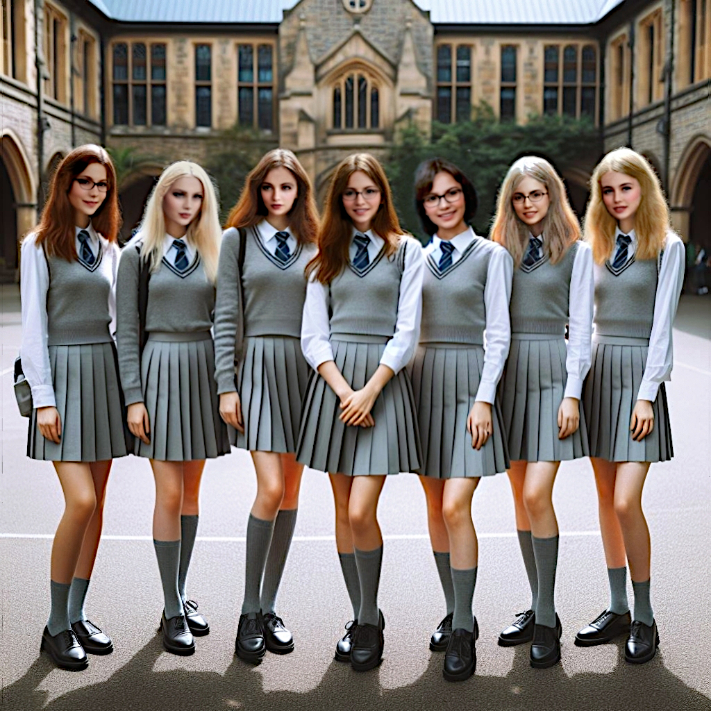 Photo de classe en 3ème au collège privé de jeunes filles rue Liancourt à Paris. J'adore nos jupes plissées grises.