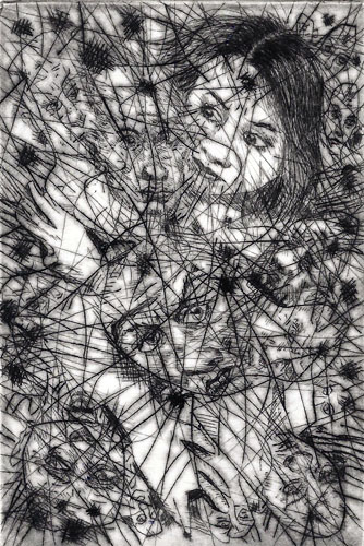 Kervennic  gravure n12 pointe sche cuivre 2015