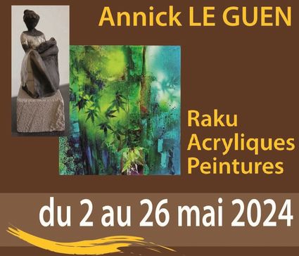 Annick Le Guen  artiste peintre et sculptrice Raku