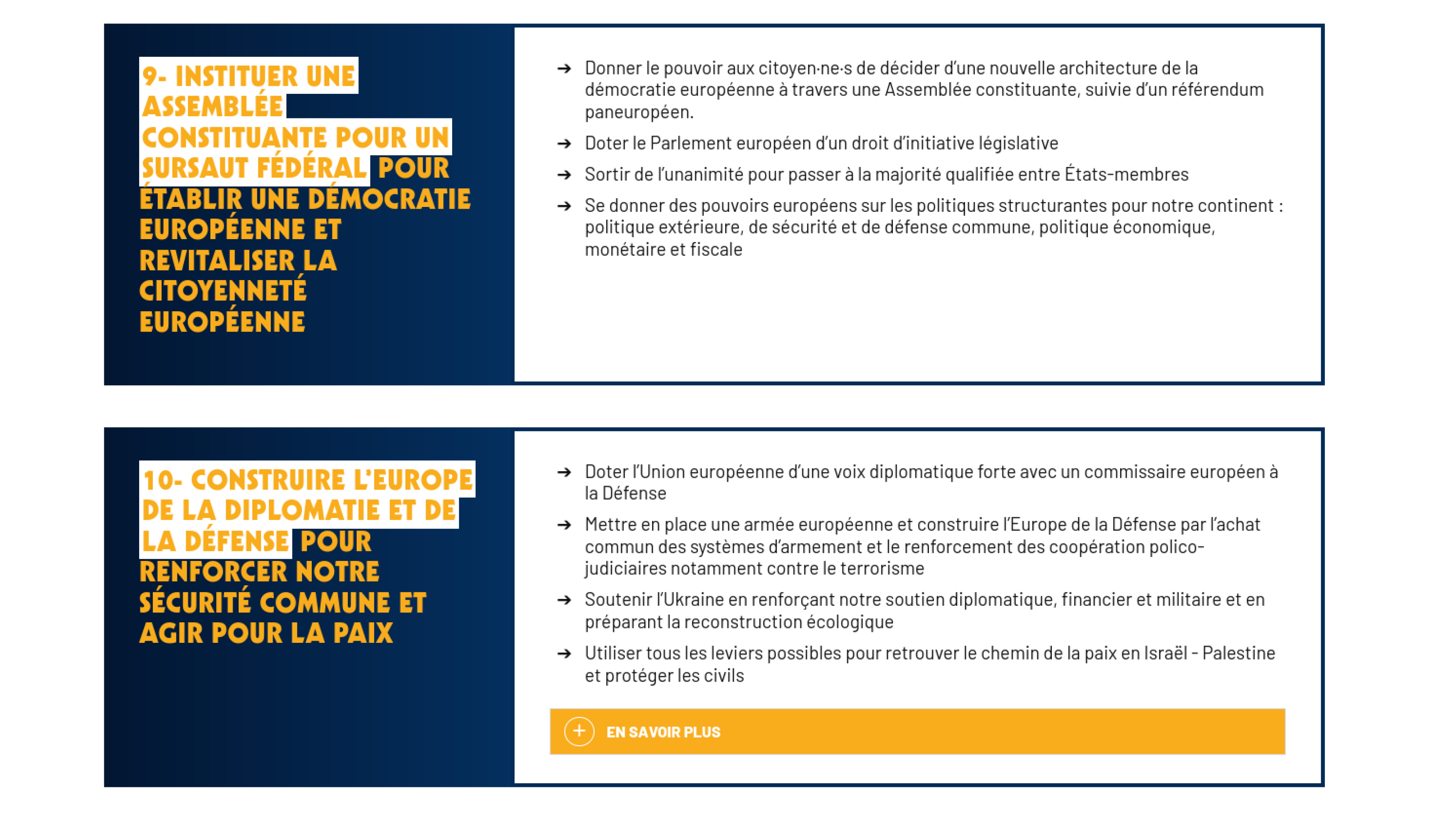 Les ecologistes 10 mesures programme europeennes 6