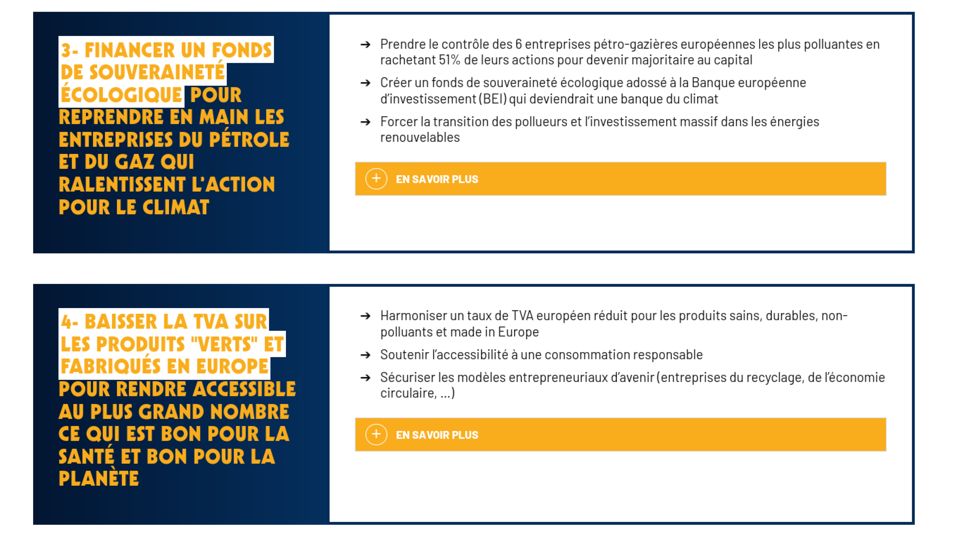 Les ecologistes 10 mesures programme europeennes 3