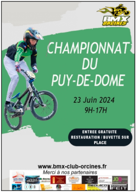 Invitation Championnat du Puy-de-Dôme à ORCINES 23 juin 2024