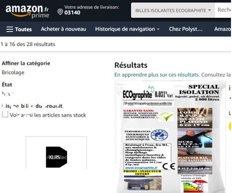 ecographite amazon, ecographite, #isolation vrac, #ouate cellulose