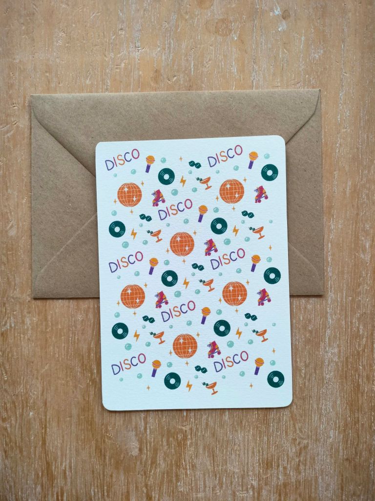 Carte motifs disco