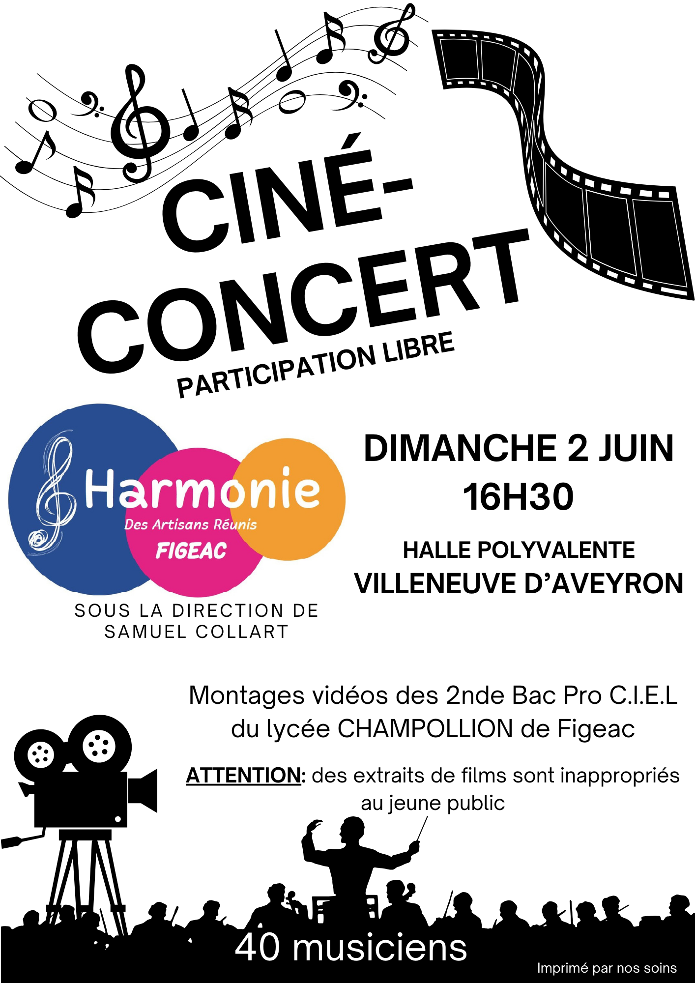 Cine concert villeneuve flyers
