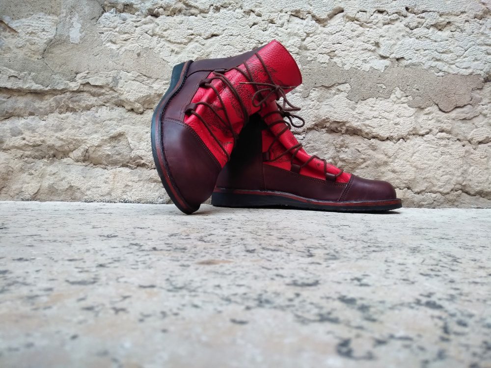 Anna bauer chaussures serigraphie sur cuir creation lyon